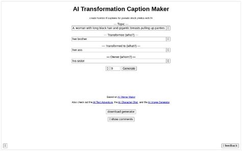 AI Transformation Caption Maker (free, no sign-up, no limits ...