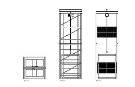 Freight Elevator, AutoCAD Block - Free Cad Floor Plans