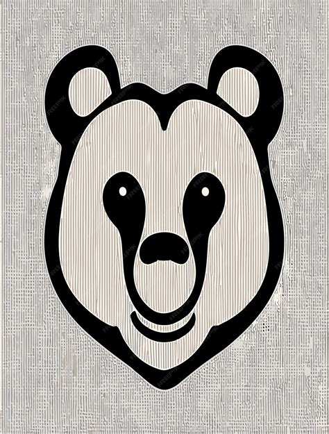 Premium Vector | Cute bear face 2d vector design