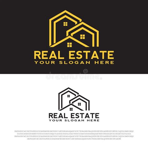 Housing Logo Design with Luxurious Outline Style and Gold Color ...