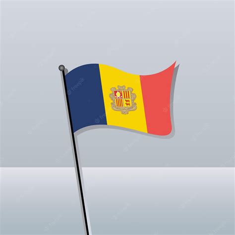 Premium Vector | Illustration of andorra flag template