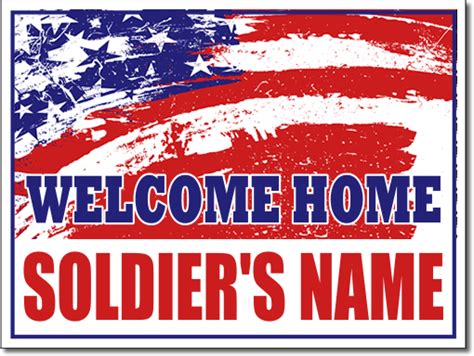 Military Yard Sign Template - Welcome Home Template MIL1