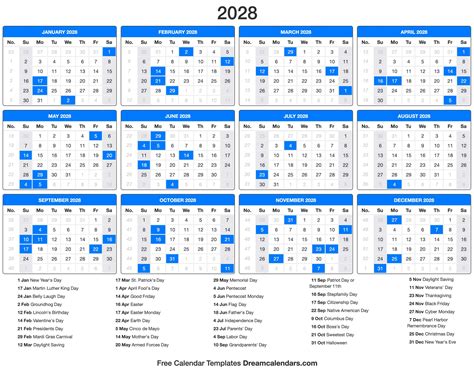 2028 Calendar