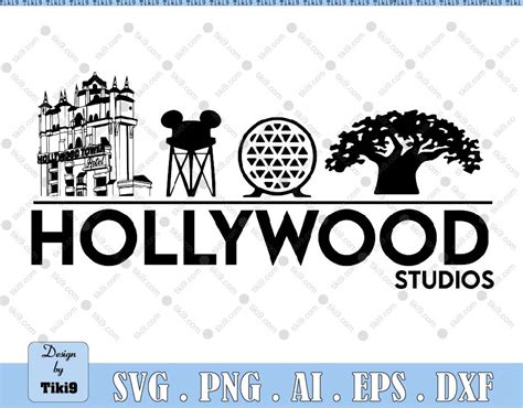 Hollywood Studios Skyline Design *Svg* Png Sublimation *Cricut* - Crella