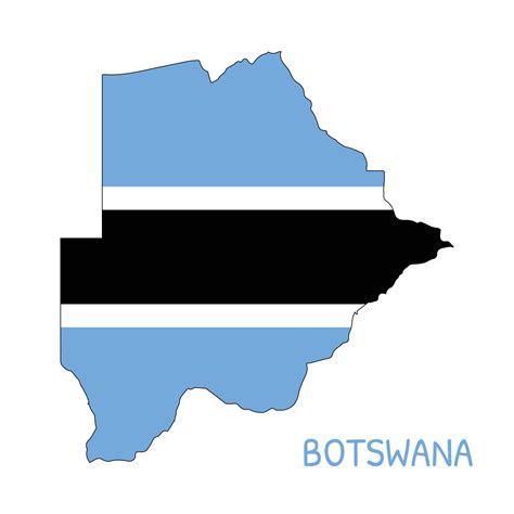 Botswana National Flag Shaped as Country Map 33886440 Vector Art at ...