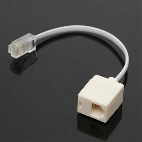 Telephone RJ11 6P4C Female to Ethernet RJ45 8P4C Male Adapter Converter ...