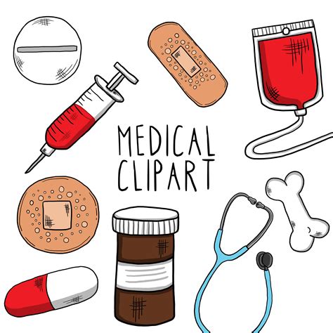 Medical Clipart Set 9 X PNG Images Hopsital and Health Clip Art for ...