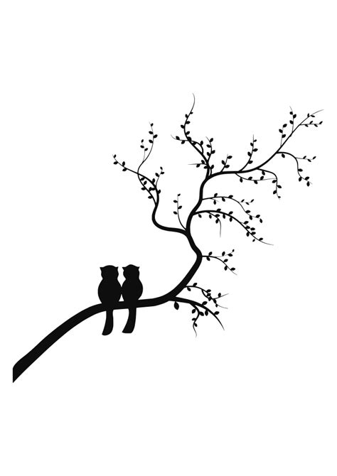 Cats On Tree Branch Free SVG File - SVG Heart