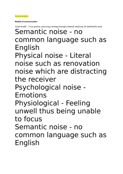 Semantic Noise In Communication / Ppt Management Of Organizational ...