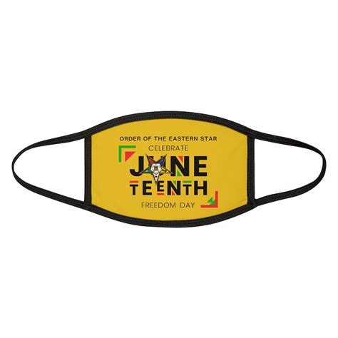 OES Juneteenth Yellow Face Mask - Joe Merch