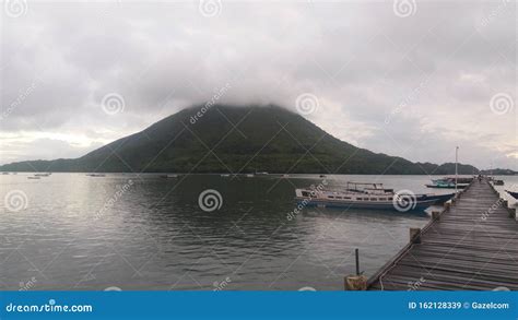 Banda Naira volcano. stock image. Image of coast, channel - 162128339