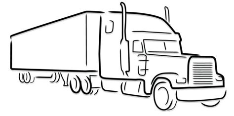 How To Draw A Semi Truck