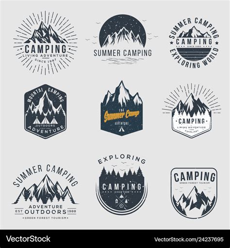 Camping logo Royalty Free Vector Image - VectorStock