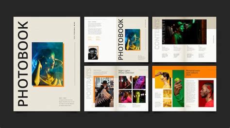 Free Vector | Flat design photobook template