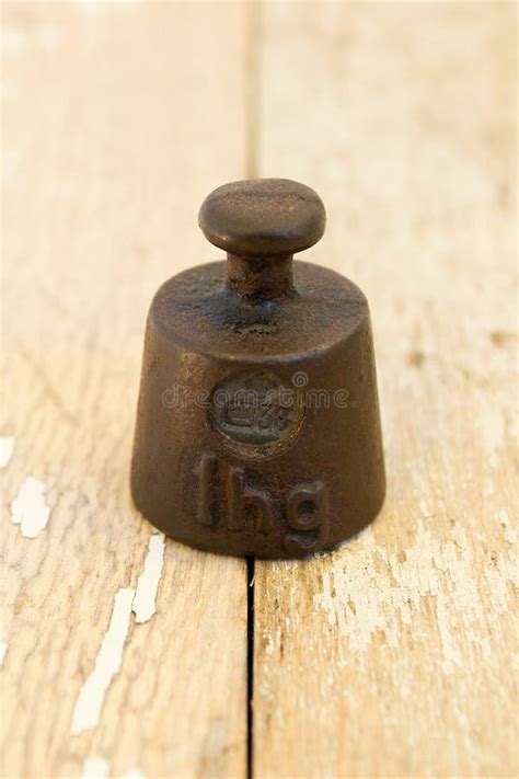 Old one hectograms weight stock photo. Image of black - 24859786