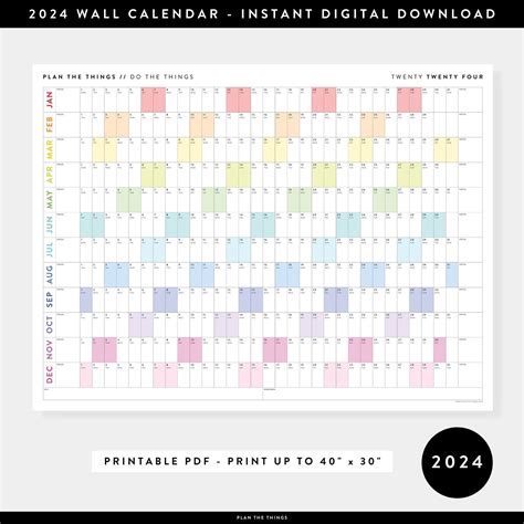 2024 Personalized Wall Calendar Refills - Calla Corenda