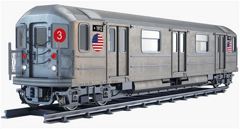 new york r62 subway train 3d model