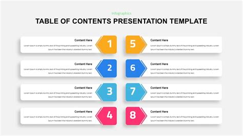 Table of Contents Template for PowerPoint Presentation