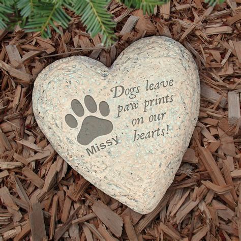 Dogs leave PawPrints on Our Hearts Garden Stone | GiftsForYouNow