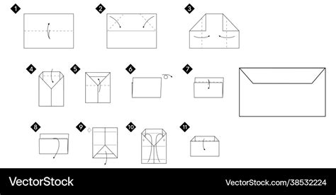 How to make a origami envelope Royalty Free Vector Image