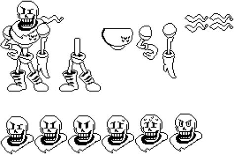 Pixilart - Papyrus Sprite Sheet by Bonely