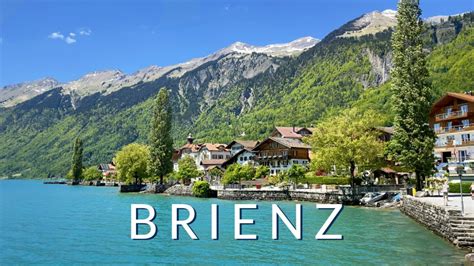 Brienz Switzerland walking tour 4K - The woodcarving village next to a ...