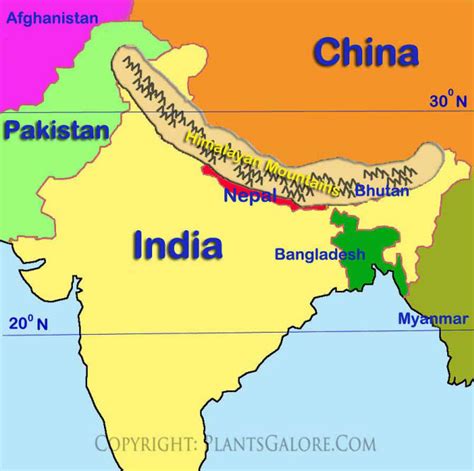 World Map Himalayan Mountains Location