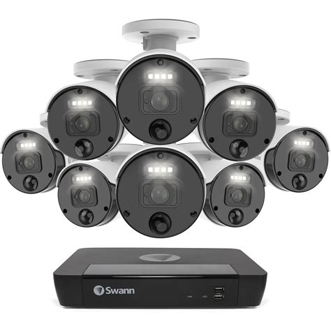 Swann 8 Camera 8 Channel NVR Security System w/ 2TB HDD & 8 x 4K ...