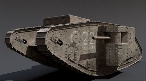 Mark 1 tank modeled 3D - TurboSquid 1398768