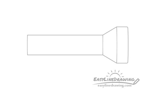 How to Draw a Flashlight Step by Step - EasyLineDrawing