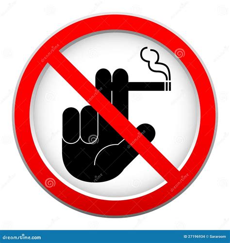 No smoking sign stock vector. Illustration of hazard - 27196934