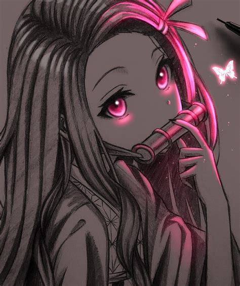 Glow art of Nezuko : r/DemonSlayerAnime