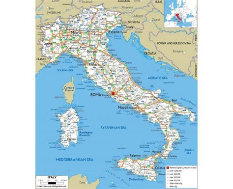 Map of Italy with major cities - Detailed map of Italy with cities ...