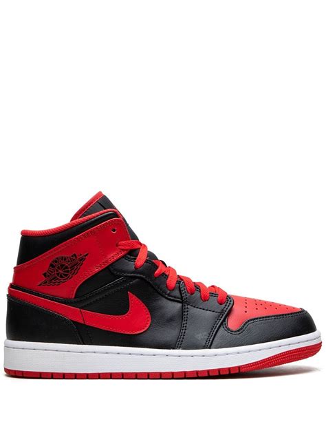 Jordan Air Jordan 1 Mid "Alternate Bred" Sneakers | Black | FARFETCH