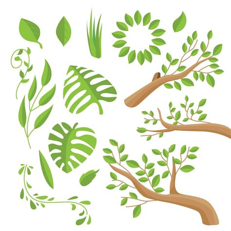 Premium Vector | Simple leaves vector pack