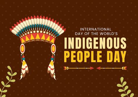 Worlds Indigenous Peoples Day on August 9 Hand Drawn Cartoon Flat ...