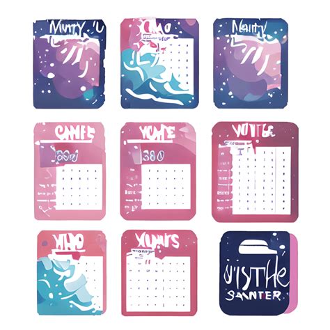 Months Planner Stickers · Creative Fabrica