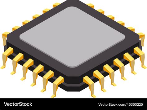 Integrated circuit semiconductor composition Vector Image