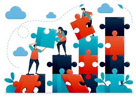 Teamwork Puzzle Vector Art, Icons, and Graphics for Free Download