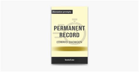 ‎Permanent Record by Edward Snowden (Discussion Prompts) on Apple Books