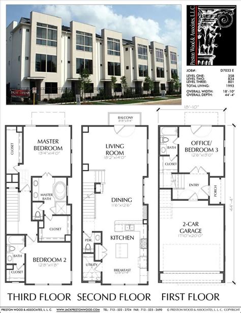 47+ westin homes preston floor plan Three story duplex townhouse plan ...