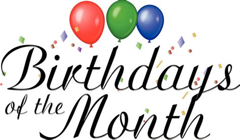 Birthday of Month | Happy birthday month, Clip art, Birthdays