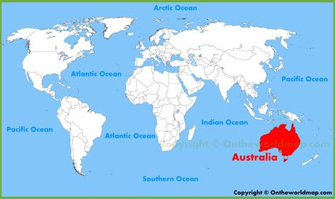 Australia In World Map - Smyrna Beach Florida Map