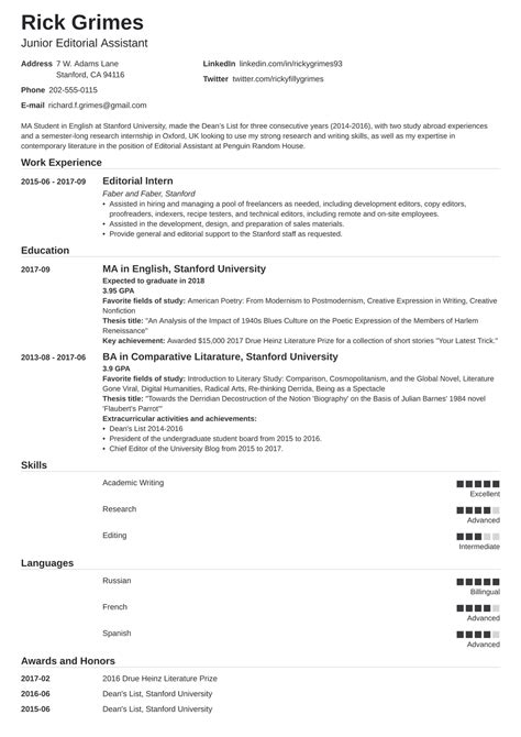 Entry Level It Resume Template