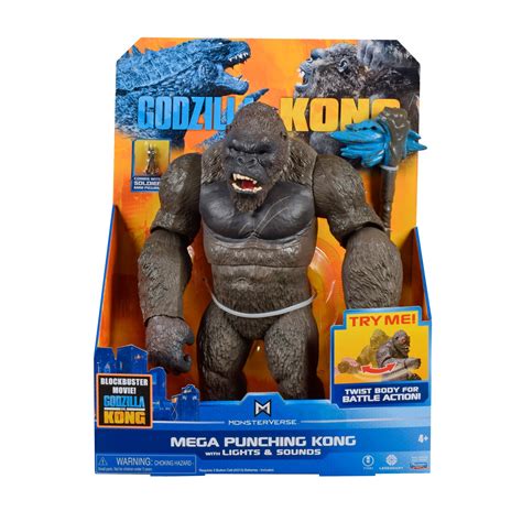 Godzilla vs Kong 13″ Mega Punching Kong Figure With Lights & Sounds