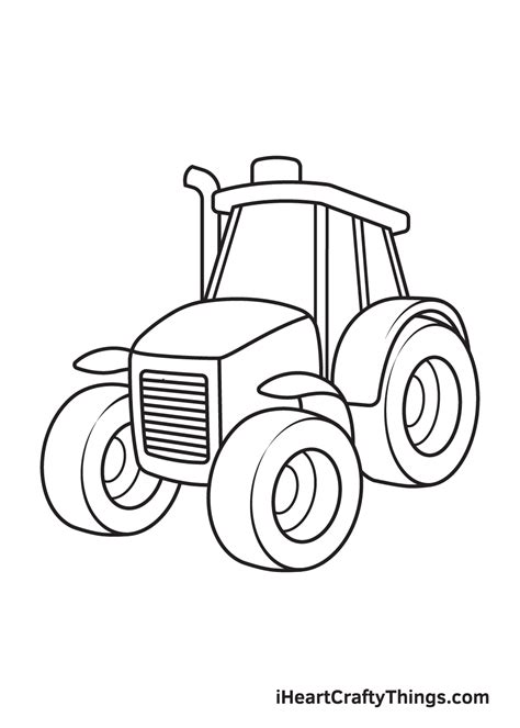 How to Draw a Easy Tractor Step by Step - Jackson Therstand