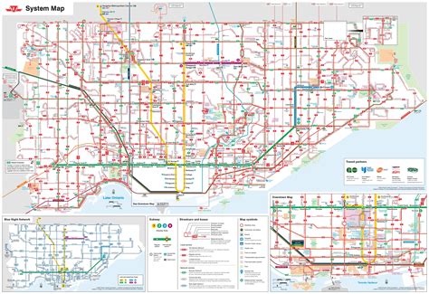 Ttc bus map - Ttc map Toronto bus (Canada)