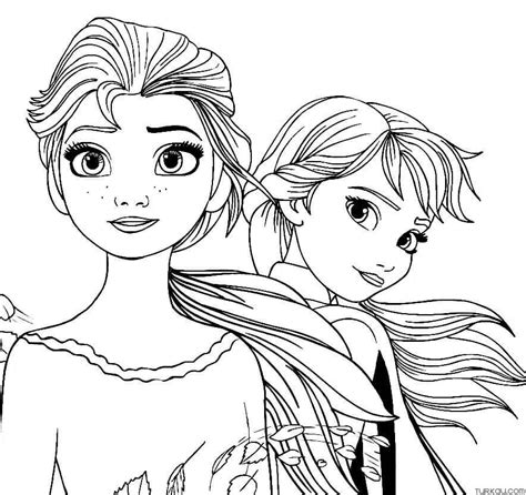 Anna Elsa Coloring Page For Girls » Turkau