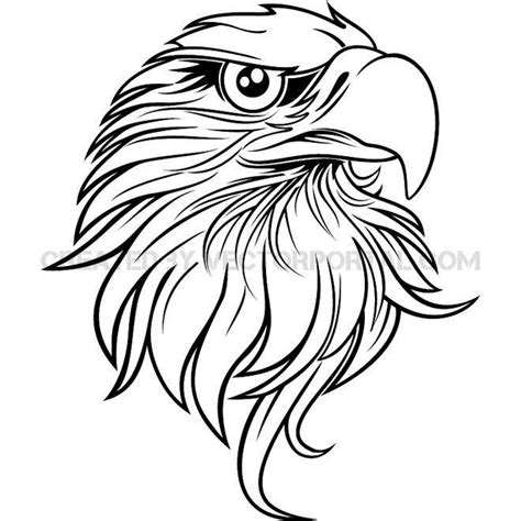 Eagle Black and White Free Vector | Eagle head tattoo, Eagle drawing ...