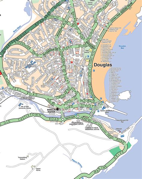 Map of Douglas, Isle of Man